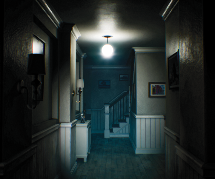 room in the VR game Haunted